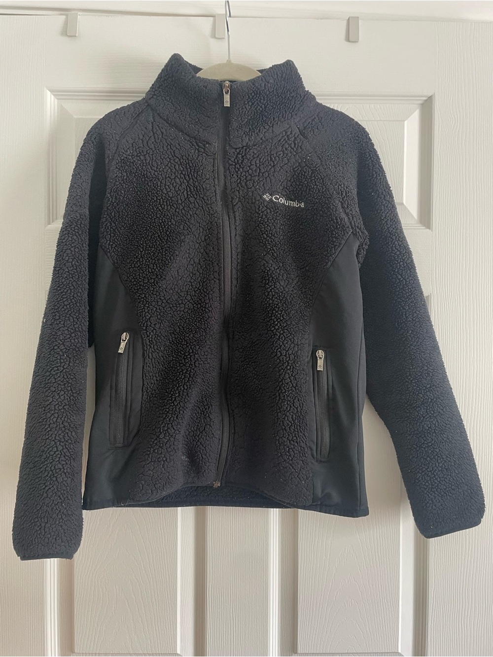 Columbia Black Kids Sherpa Puffer-Style Full-Zip Jacket